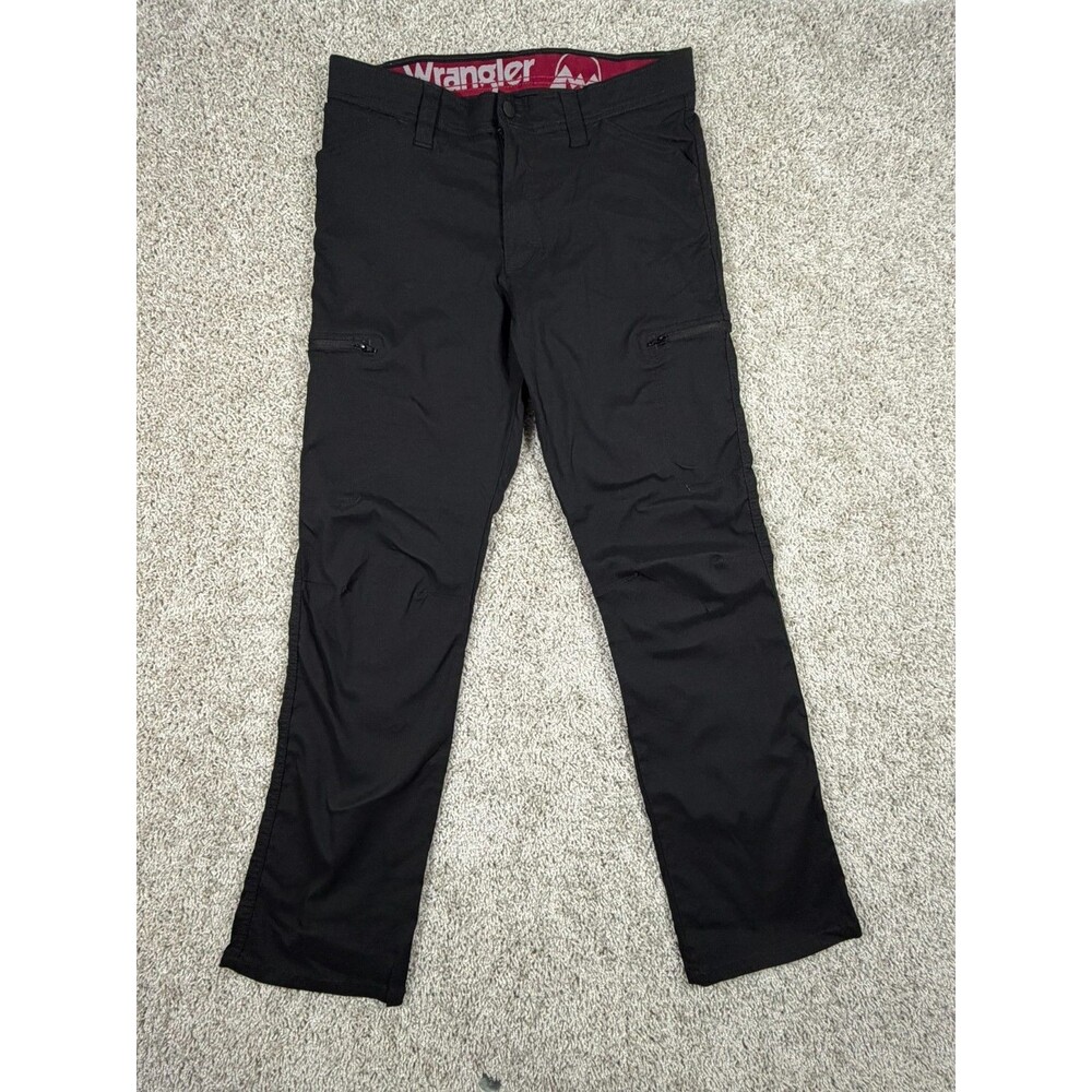 Wrangler Outdoor Cargo Hiking Pants Mens 32x30 Black Stretch Performance